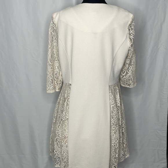 Maya Brooke Pearl Lace Cream Dress Set | Size 16 - Picture 5 of 16